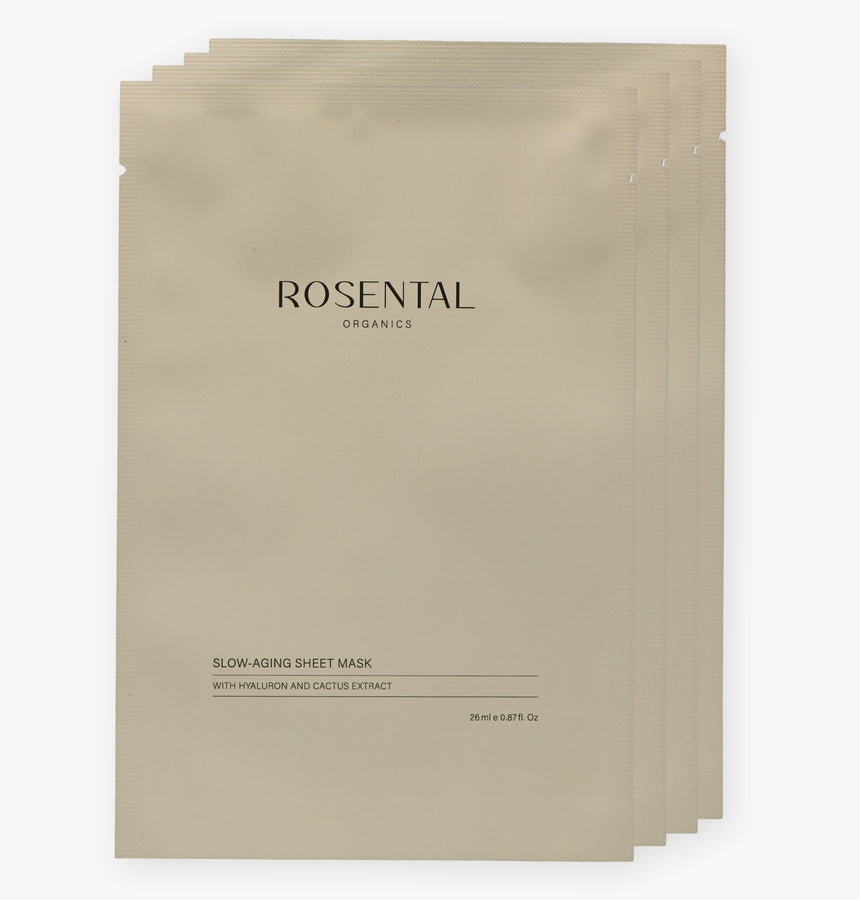 Slow-Aging Sheet Mask | con Ácido Hialurónico y Extracto de Cactus