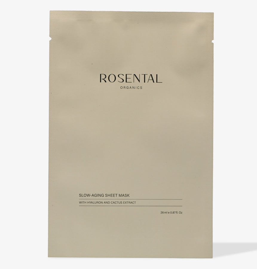 Slow-Aging Sheet Mask | con Ácido Hialurónico y Extracto de Cactus